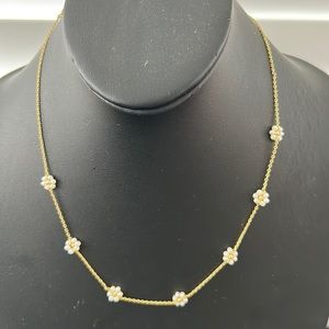 (78)Madewell NWOT Seed Bead Daisy Chain Necklace